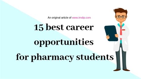 15 Best Career Opportunities For Pharmacy Students Of India Imdip