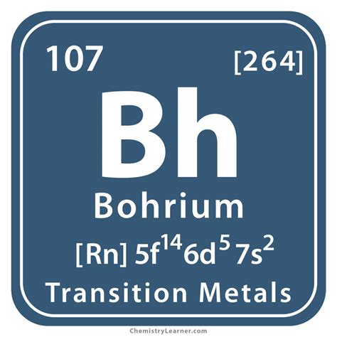 Bohrium Facts Symbol Discovery Properties Uses