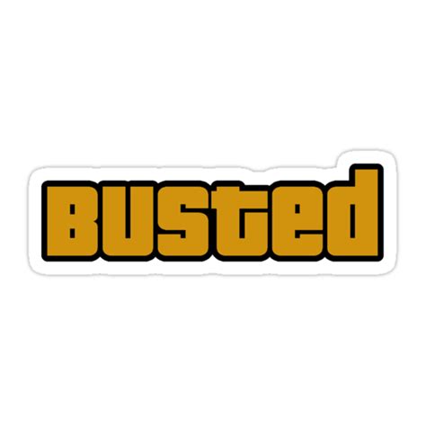 Grand Theft Auto Busted Sticker My Wordpress