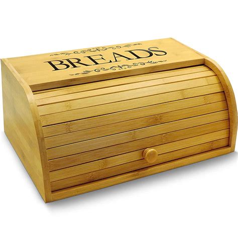 Best Rustic Wood Bread Boxes For Kitchen Counter U Life