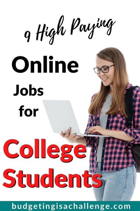 The price of college has increased steadily for years. 9 High Paying Online Jobs for College Students in 2020 | Online jobs, College student budget ...