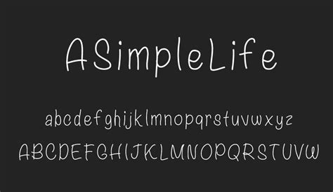 A Simple Life Free Font