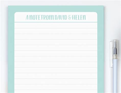 Personalised Plain Notepad For Adults
