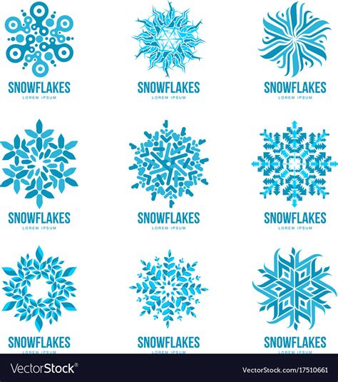 Snowflake Logo Royalty Free Vector Image Vectorstock