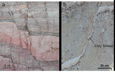 3 Photographs Showing Examples Of Outcrop Scale Normal Faults A