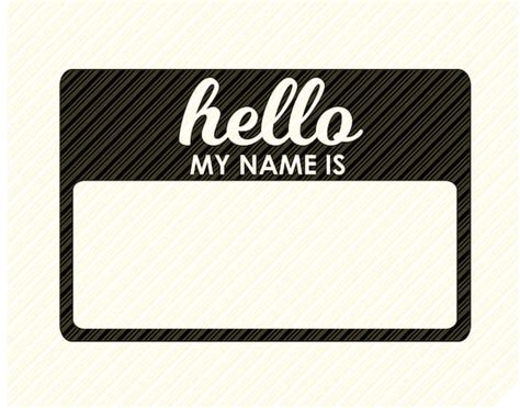 Hello My Name Is Svg Name Tag Svg Vector Image Cut File For Etsy Finland