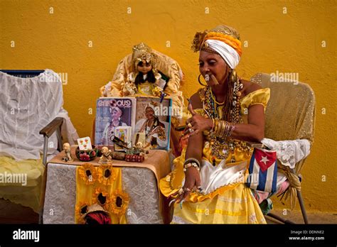 Senora Habana A Priestess Of The Afro Cuban Santeria With Colourful