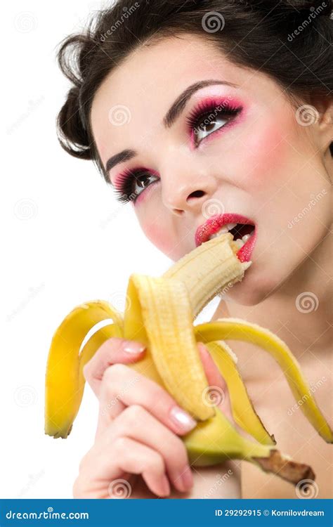 Kobieta Z Bananem Zdjęcie Royalty Free Obraz 29292915