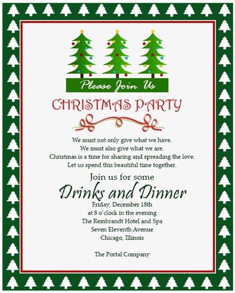 Company Holiday Party Invitation Unique Christmas Invitation Template