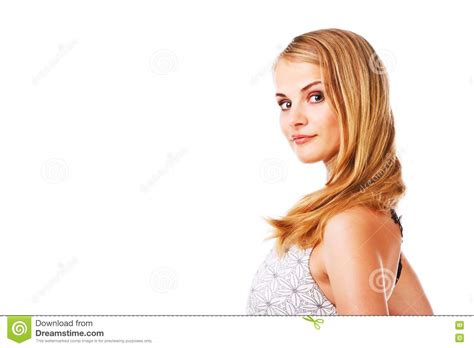 Beautiful Girl In White Dress Stock Image Image Of Blond Fashion 16231405