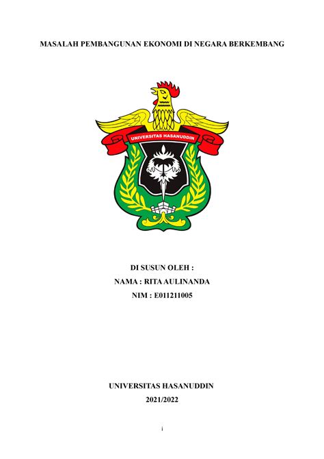 Masalah Pembangunan Ekonomi DI Negara Berkembang - MASALAH PEMBANGUNAN