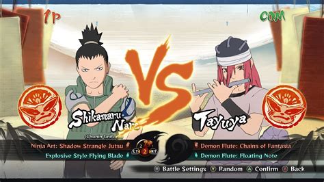 Shikamaru Vs Tayuya Naruto Shippuden Ultimate Ninja Storm Youtube