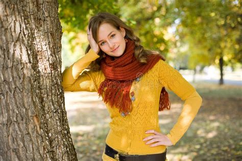 Fall Fashion Girl Posing On The Street Stock Image Image Of Person Fashion 21780253