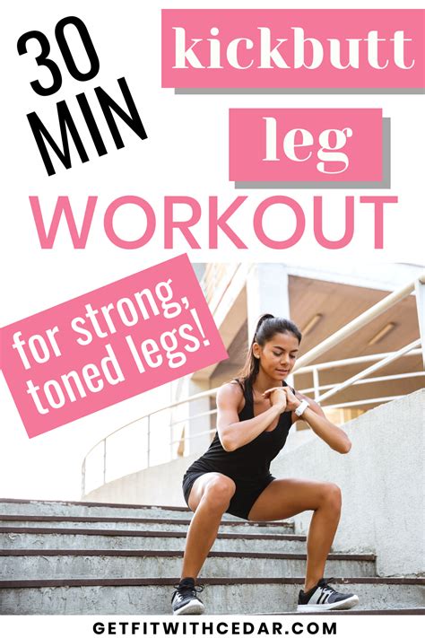 30 Minute Leg Workout For Strong Toned Legs Leg Workout Dumbbell
