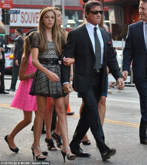 Grief Stricken Sylvester Stallone Is Supported By His Daughters At
