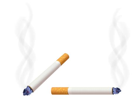 Premium Vector Burning Cigarette