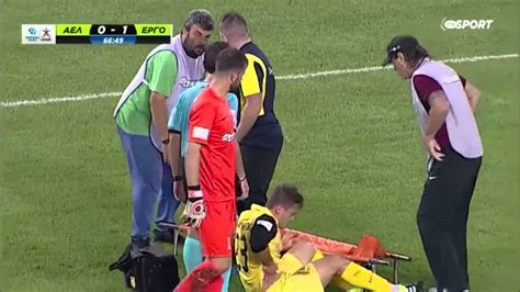 Viral Footballer Dropped Twice On Stretcher In Greece Youtube