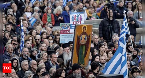 Hundreds Of Protesters Opposed To Bill Allowing Same Sex Marriage Rally In Greek Capital Times