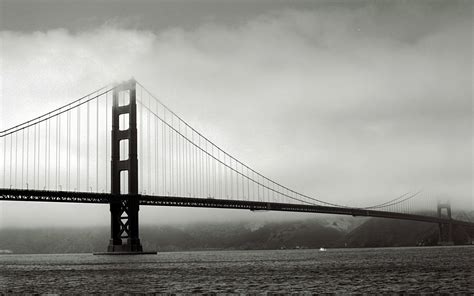 Black And White Architecture Golden Gate Bridge San Francisco Wallpaper