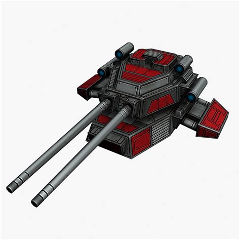 Turret Sci Fi 3d Model