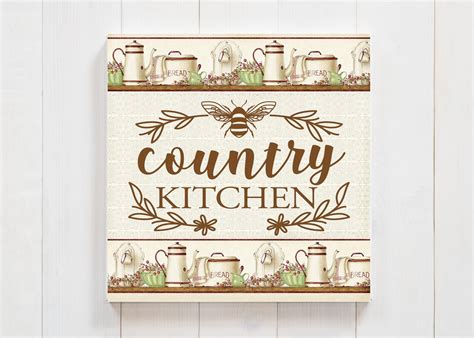12x12 Country Kitchen Wall Art Canvas Print Etsy