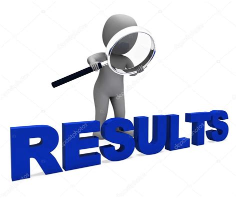 Results Character Shows Improvement Result Or Outcome — Stock Photo