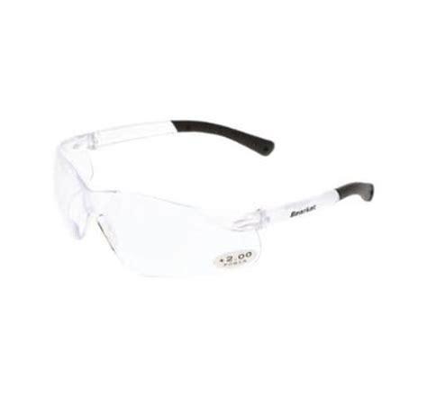 mcr safety bearkat bki magnifying safety glasses clear frame clear lens 2 0 diopter at