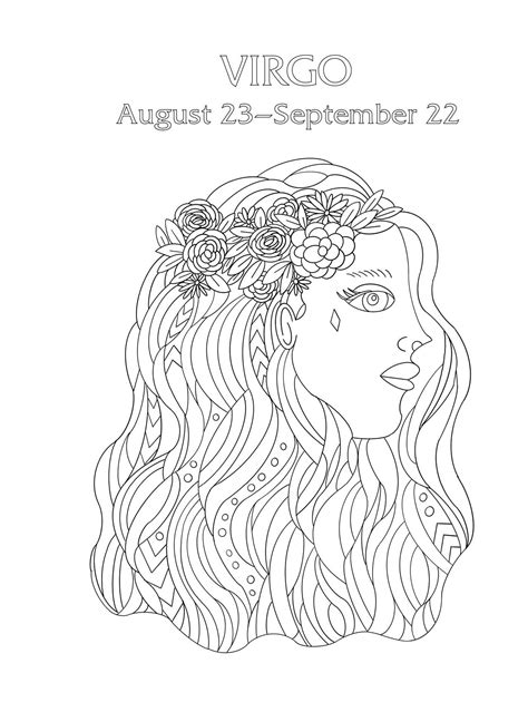 Virgo Zodiac Coloring Pages Coloring Pages
