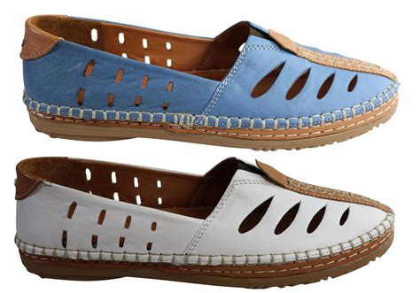 Orizonte Lino Womens European Comfortable Soft Leather Flat Shoes