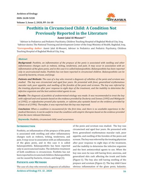 Pdf Posthitis In Circumcised Child A Condition Not Previously