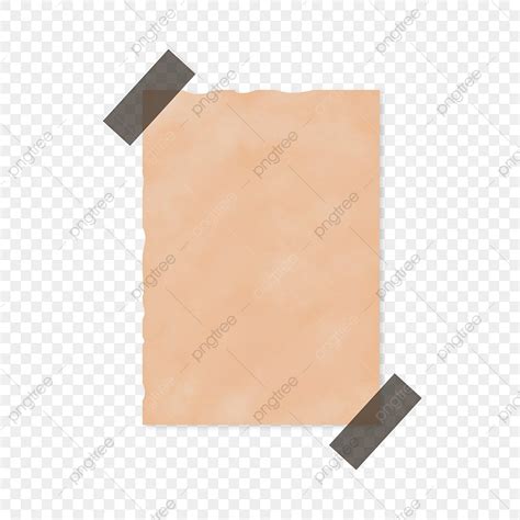 Aesthetic Brown Paper With Washi Tape Paper Brown Aesthetic PNG