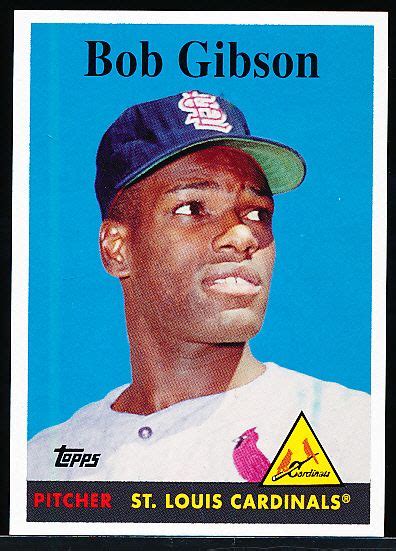 1958 Topps Bob Gibson St Louis Cardinals Pitcher Old Baseball Cards