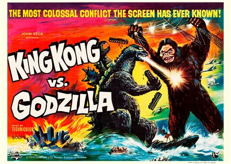 Godzilla 2 eventually emerged as godzilla: King Kong Vs Godzilla 1962 British Movie Poster | eBay