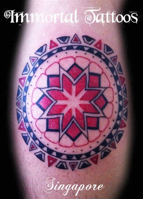 Redblack Mandala Dotwork Tattoo By Dfangs On Deviantart