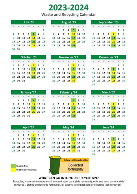 2024 Waste Collection Calendar Benny Cecelia