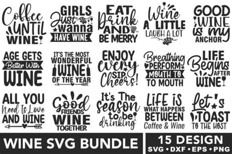 Wine Svg Bundle Graphic By Svgstore · Creative Fabrica