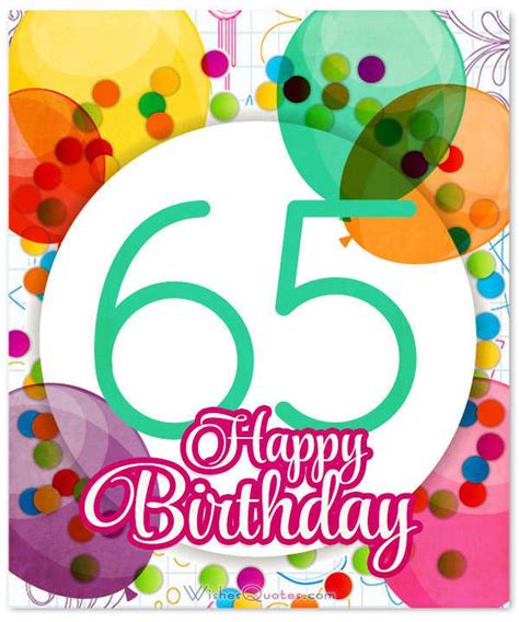 65th Birthday Wishes And Birthday Card Messages Funny And Heartfelt