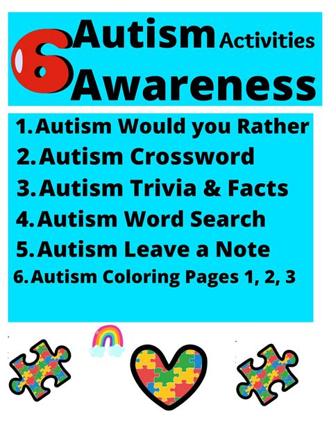 Autism Awareness Fun Activities Day Autism Class Student Lessons