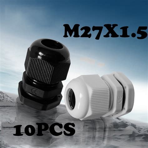 PCS M X Cable Waterproof Joint Black Or White Plastic Connector Waterproof Cable Glands Ip