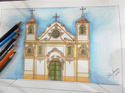 Draw Igreja Barroca Arte Barroca Igreja Arte Romana