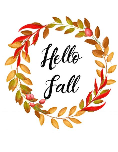 Free Autumn Printables Watercolor And Calligraphy Fall Art