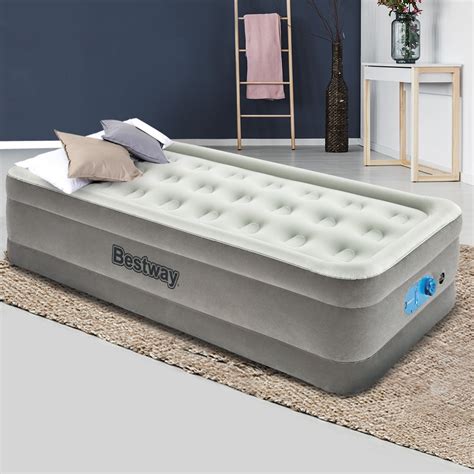 The inflatable mattress pump comes with extra adaptors so you can easily fix it to pinch valves, double lock valves, or boston valves. Bestway Air Bed Single Air Beds Inflatable Mattress Built ...
