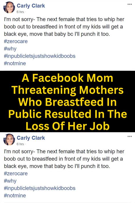 A Facebook Mom Threatening Mothers Who Breastfeed In Public Resulted In