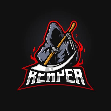 Premium Vector Reaper Mascot Logo With Modern Illustration