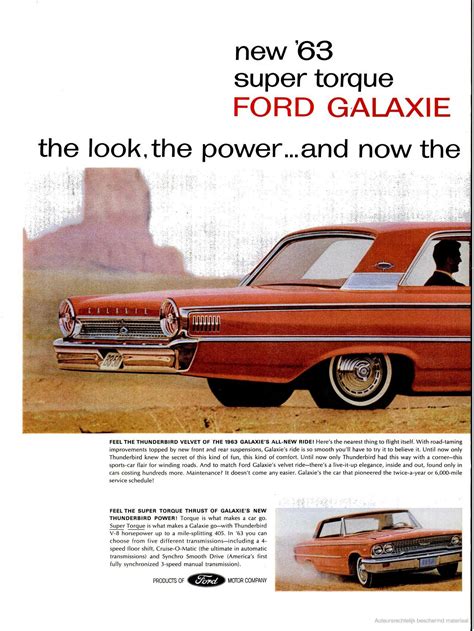 The ‘63 Ford Galaxie Ford Galaxie Automobile Advertising Galaxie