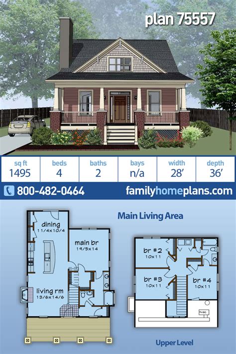 Small Craftsman Home House Plans