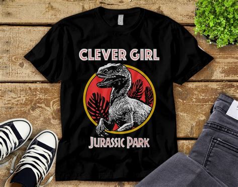 Jurassic Park Retro Raptor Clever Girl Graphic T Shirt In 2022
