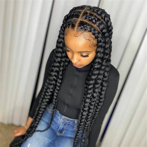 New Braid Styles For Ladies Styles With Box Braids Update Your Regular Buns While Protecting