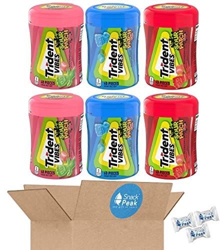 Trident Vibes Sour Patch Kids Gum Snack Peak Variety T Box