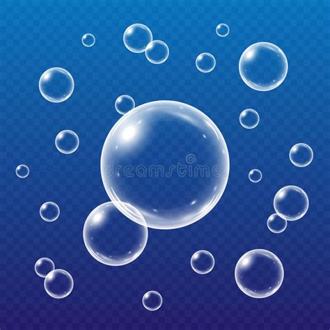 Realistische Wasserblasen Isoliert Stock Abbildung Illustration Von